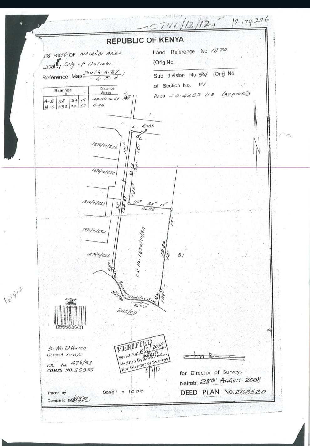 1.1 Acre Land for Sale in Westlands